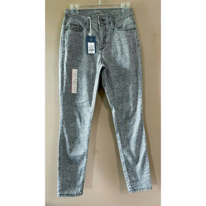 Universal Thread Size 4 High Rise Skinny Jeans | Gray Snakeskin Print NWT